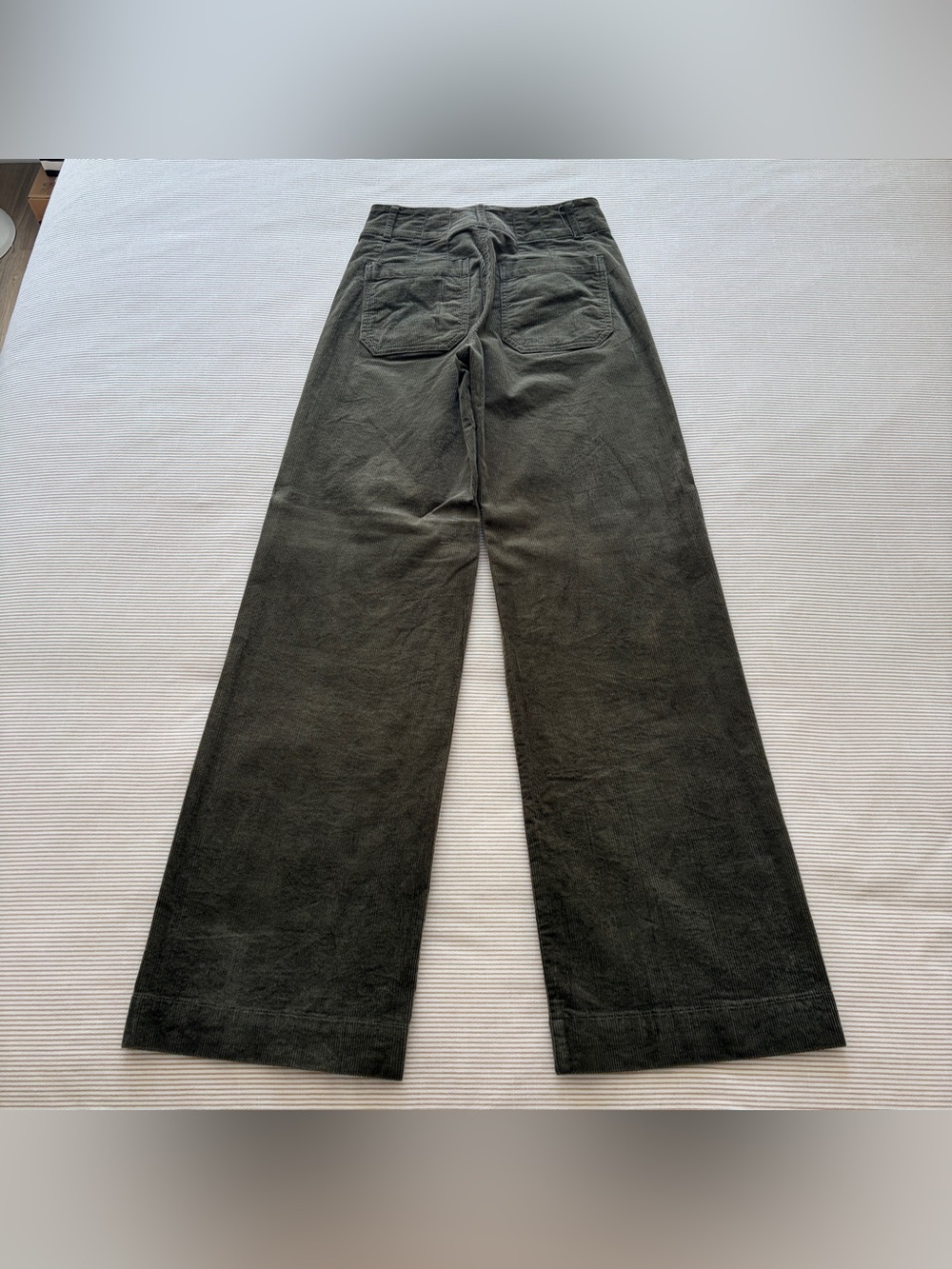 Maeve by Anthropologie Colette Corduroy Wide-Leg Pants in Moss - Picture 10 of 11